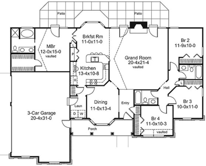 Main Floor Plan for House Plan #639291