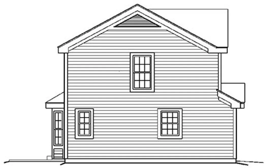 Left Elevation for House Plan #637611