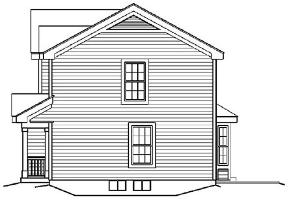 Right Elevation for House Plan #637611
