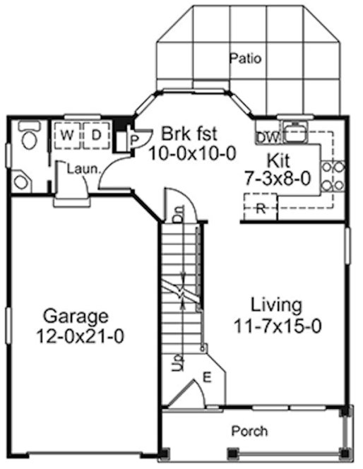 Main Floor Plan for House Plan #637611