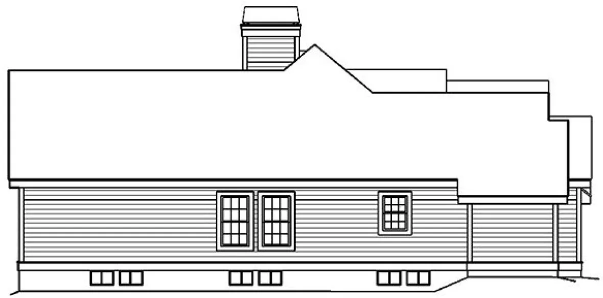 Left Elevation for House Plan #630242