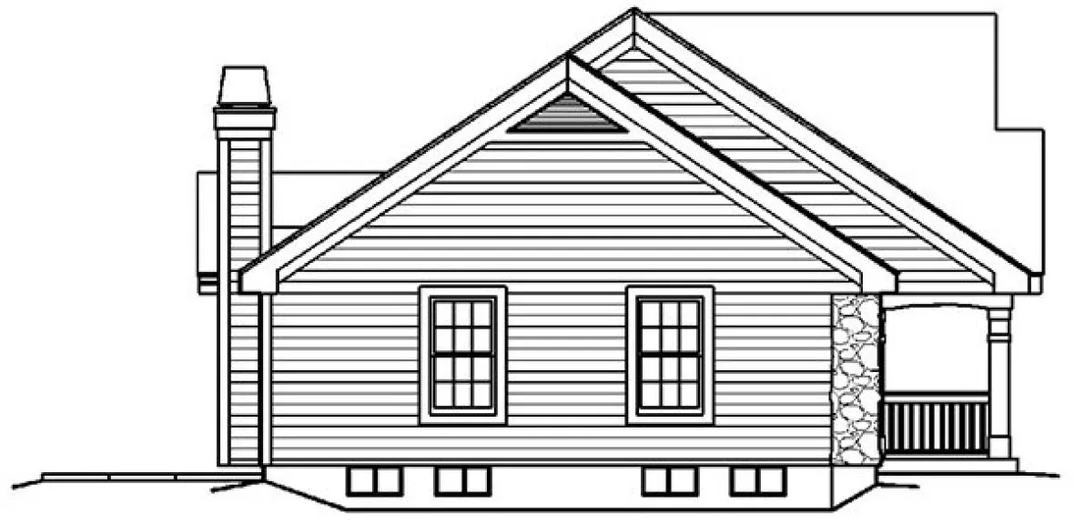 Left Elevation for House Plan #631491