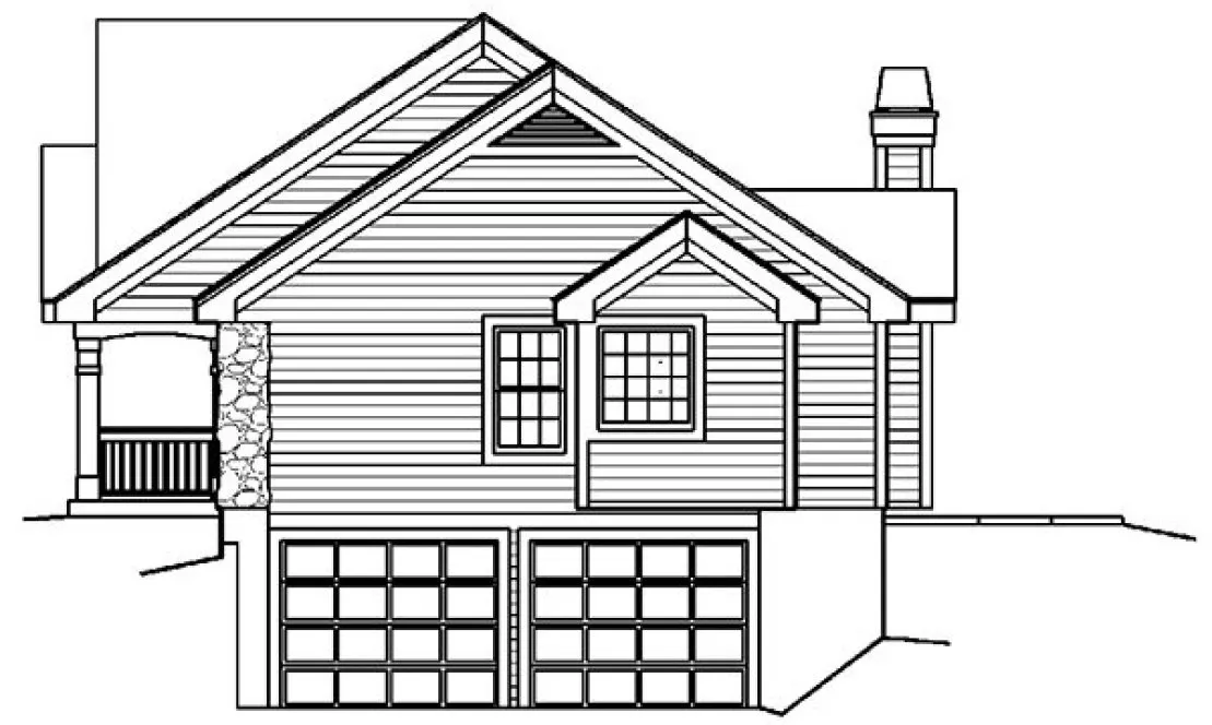 Right Elevation for House Plan #631491