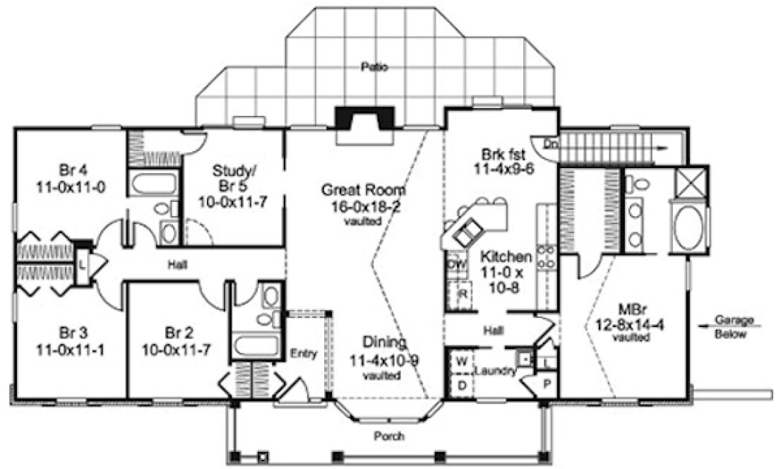 Main Floor Plan for House Plan #631491