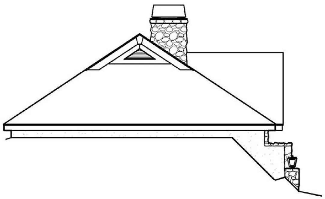 Left Elevation for House Plan #630841