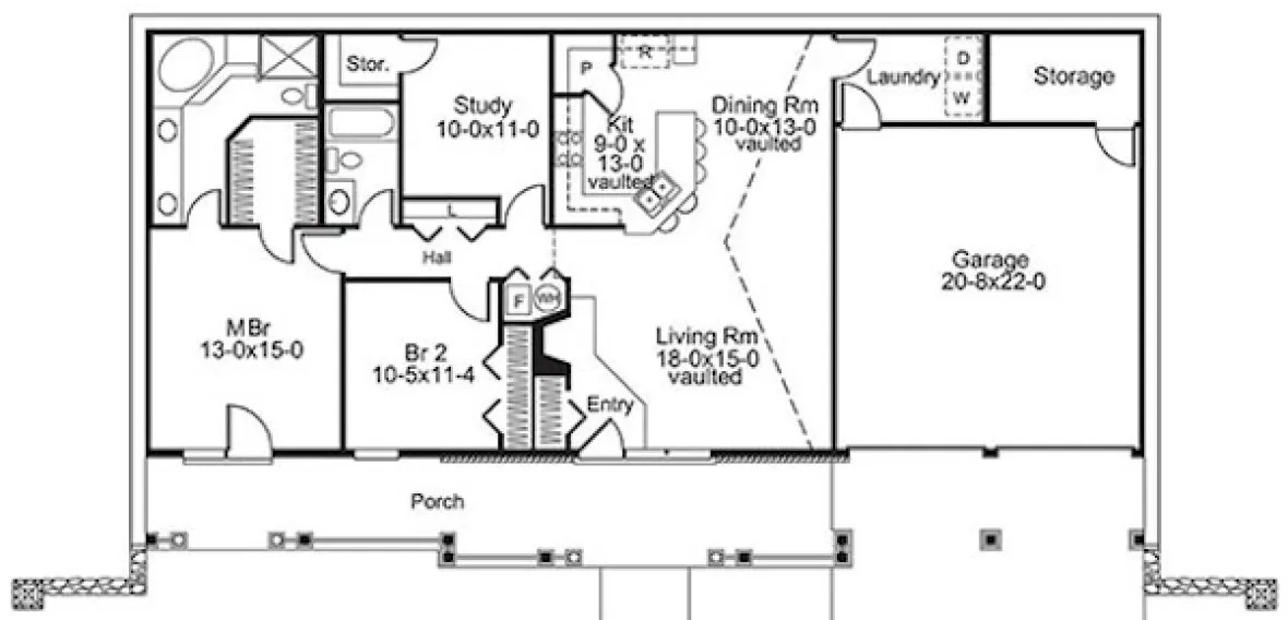 Main Floor Plan for House Plan #630841