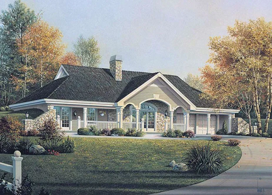 Full Rendering for House Plan #630841