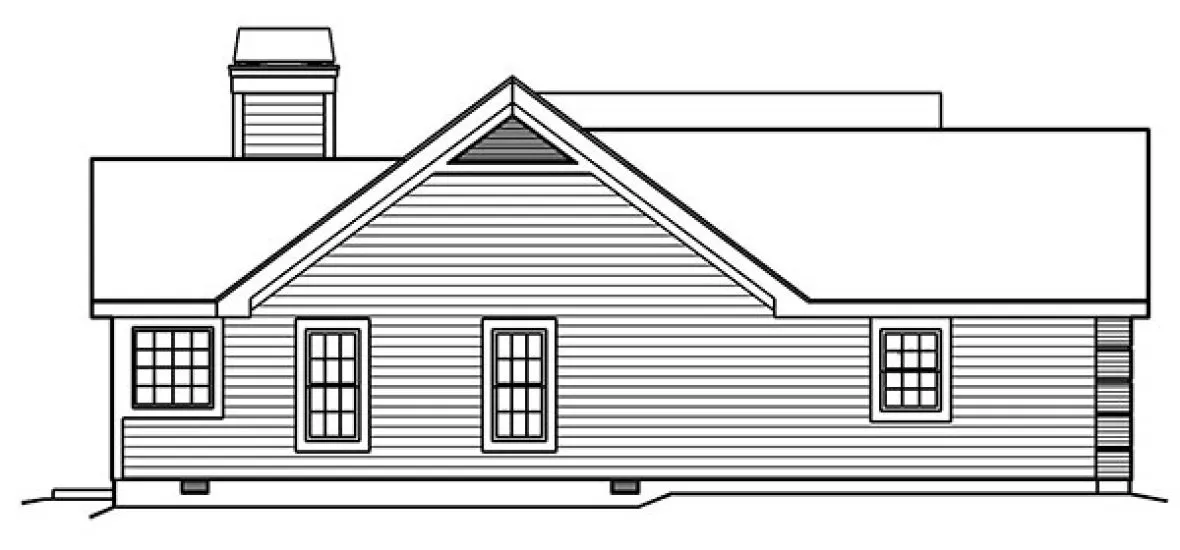 Left Elevation for House Plan #630851