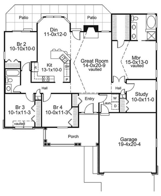 Main Floor Plan for House Plan #631471