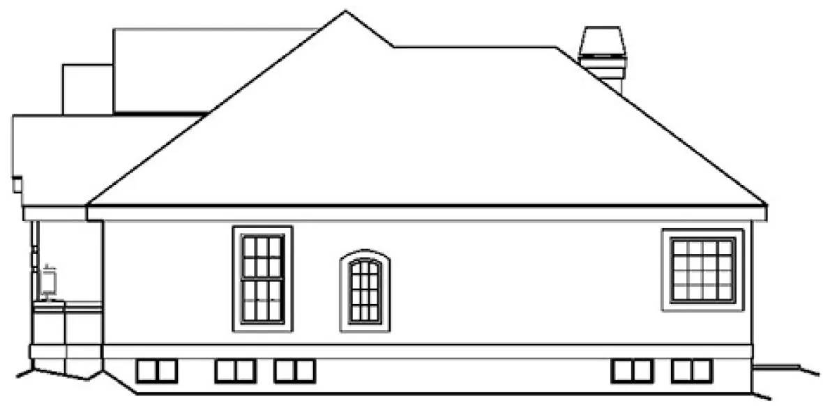Right Elevation for House Plan #638491