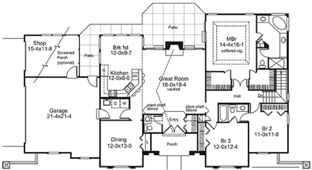 Main Floor Plan for House Plan #638491