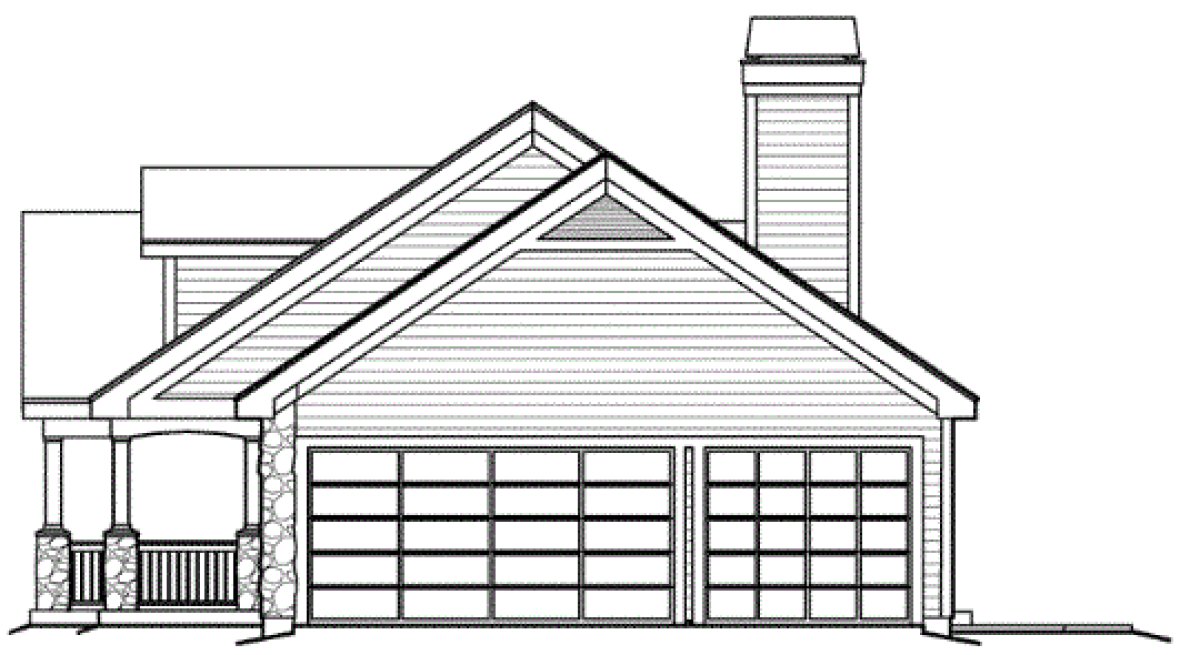 Right Elevation for House Plan #634181