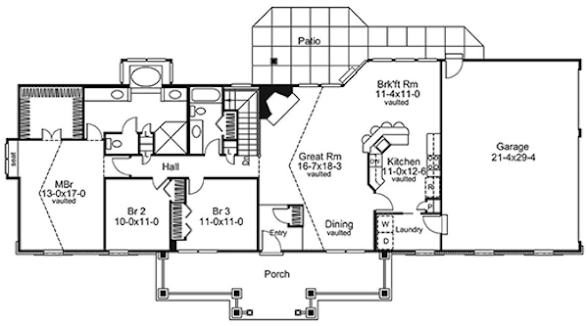 Main Floor Plan for House Plan #634181