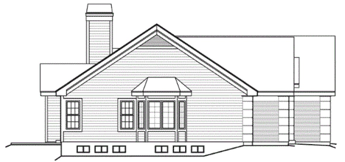 Left Elevation for House Plan #634512
