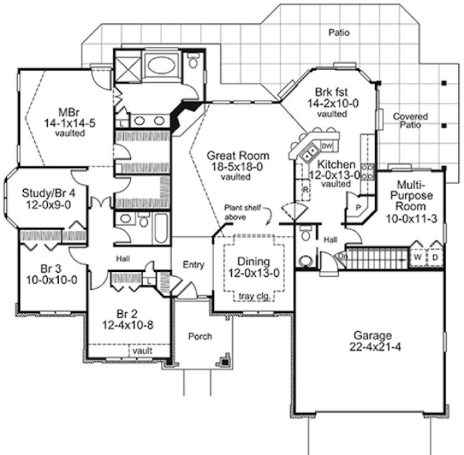 Main Floor Plan for House Plan #634512