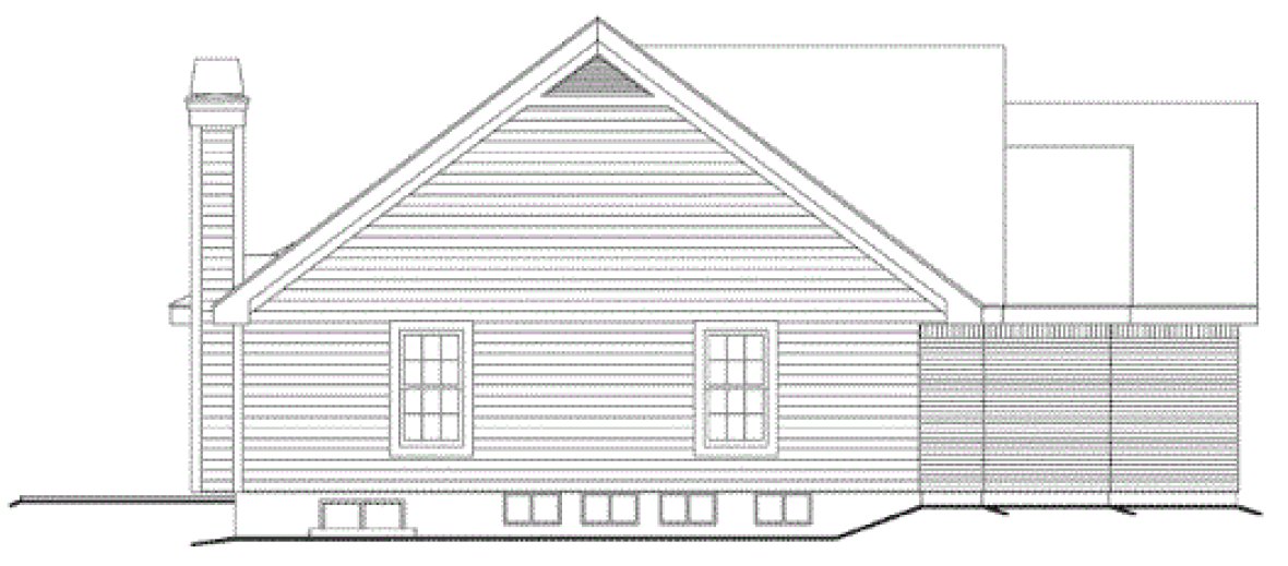 Left Elevation for House Plan #632232