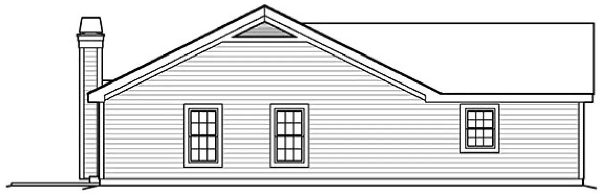 Left Elevation for House Plan #633011