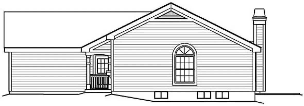Right Elevation for House Plan #633011