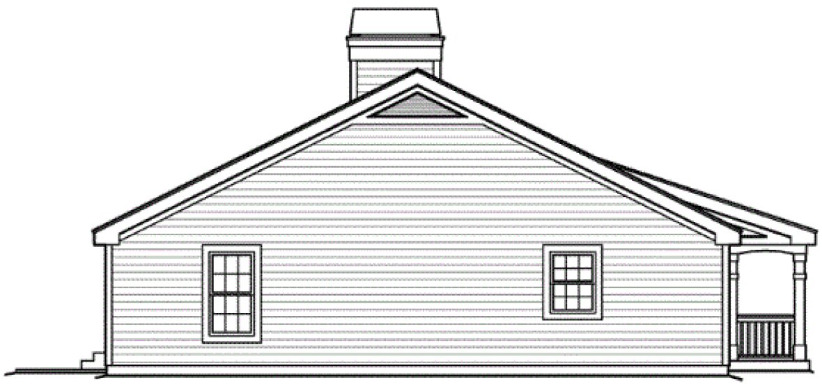 Left Elevation for House Plan #631711