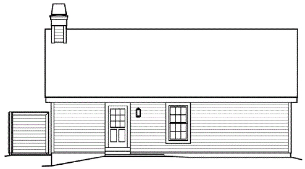 Rear Elevation for House Plan #631711