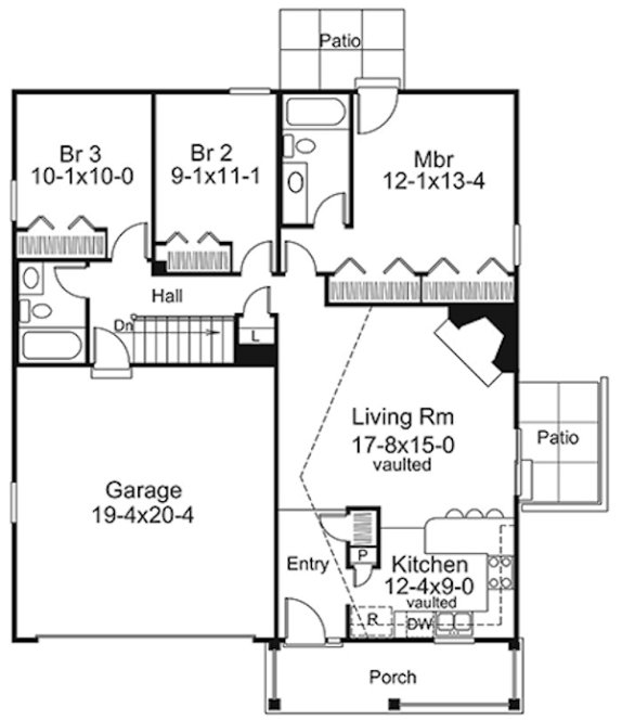 Main Floor Plan for House Plan #631711