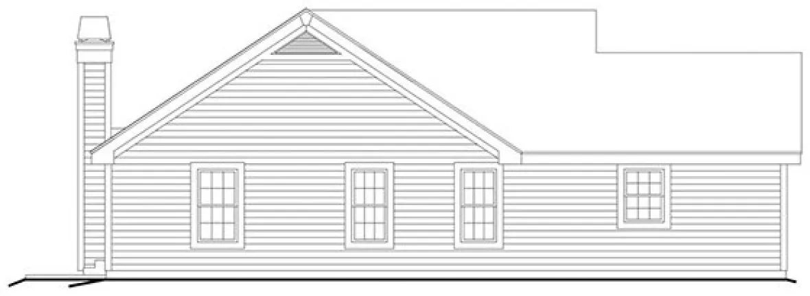 Left Elevation for House Plan #631411