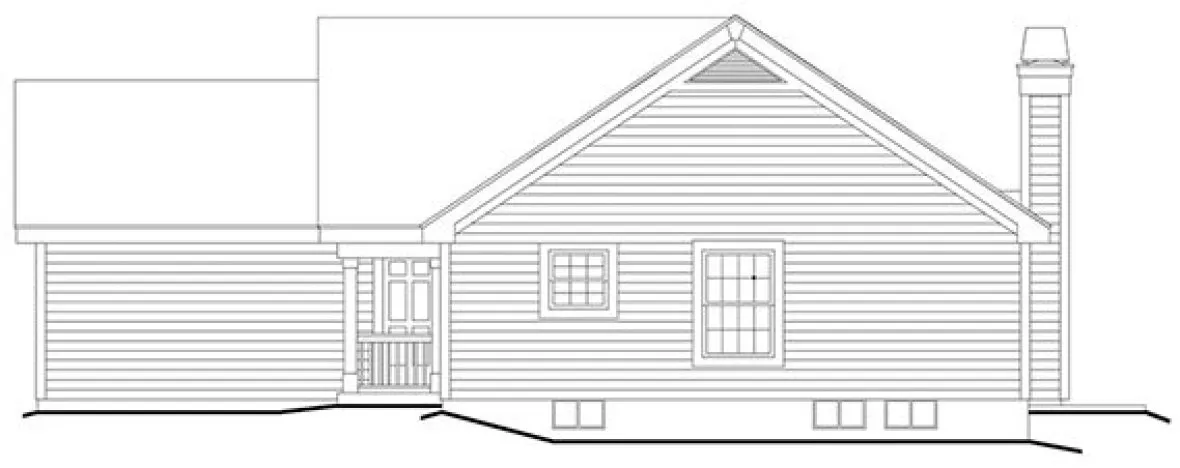 Right Elevation for House Plan #631411
