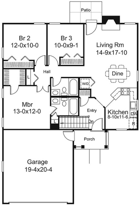 Main Floor Plan for House Plan #631411