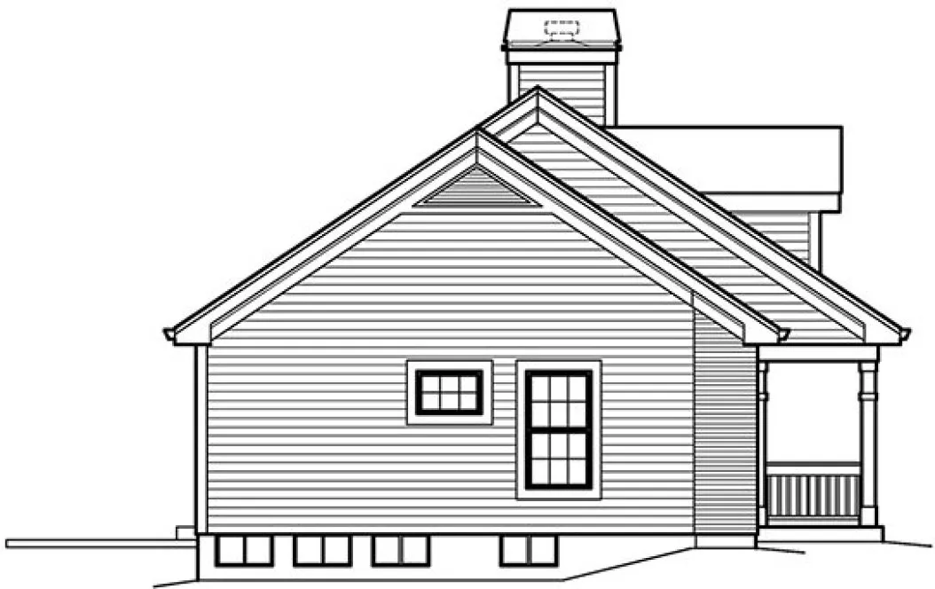 Left Elevation for House Plan #630241