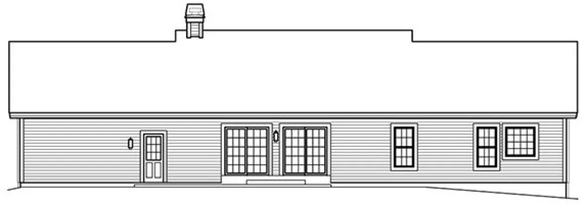Rear Elevation for House Plan #630241