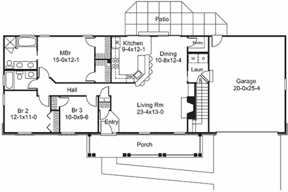 Main Floor Plan for House Plan #630241