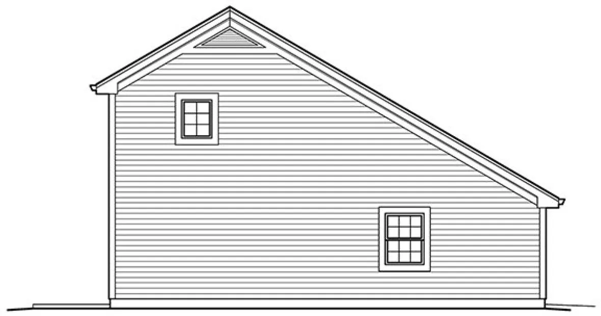 Left Elevation for House Plan #638490