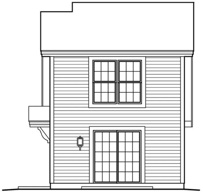 Rear Elevation for House Plan #638490