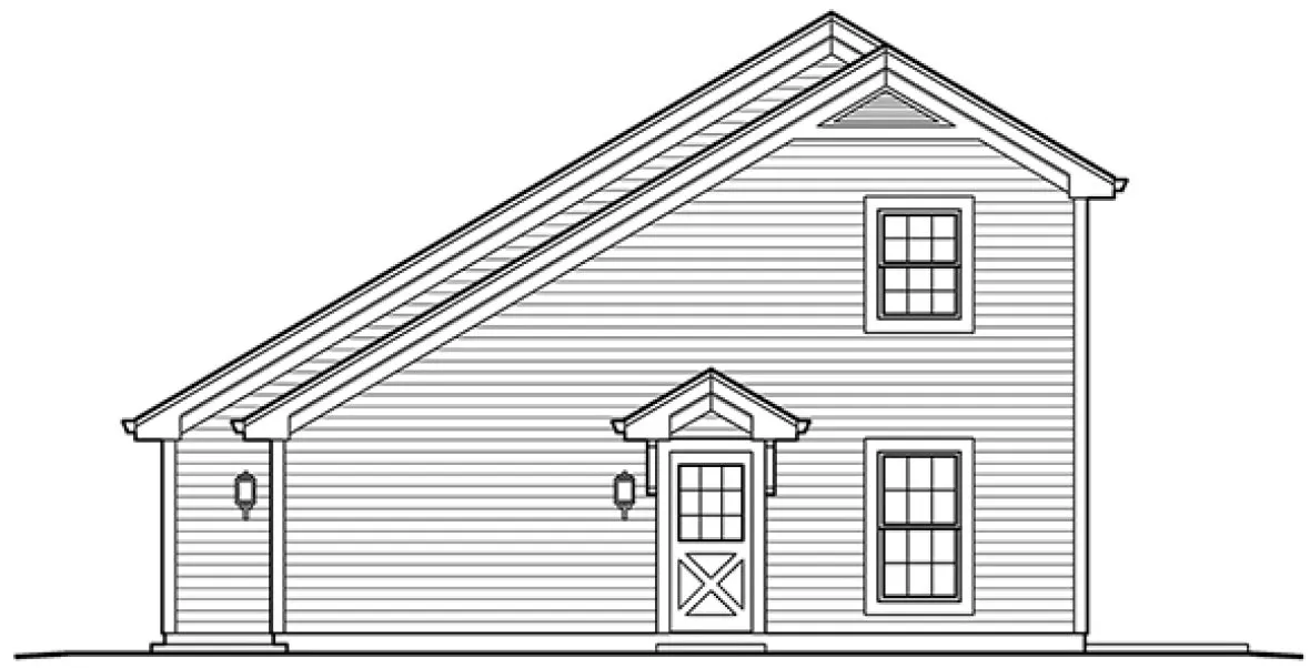 Right Elevation for House Plan #638490