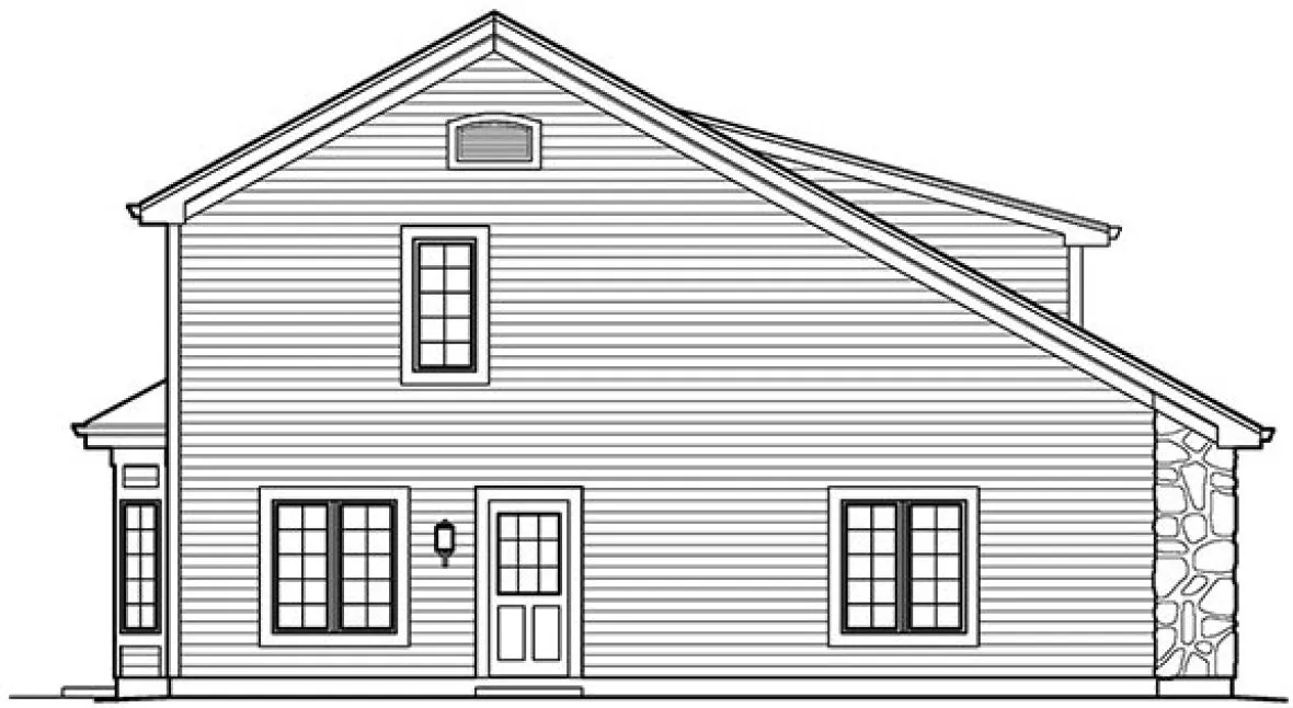 Left Elevation for House Plan #637881