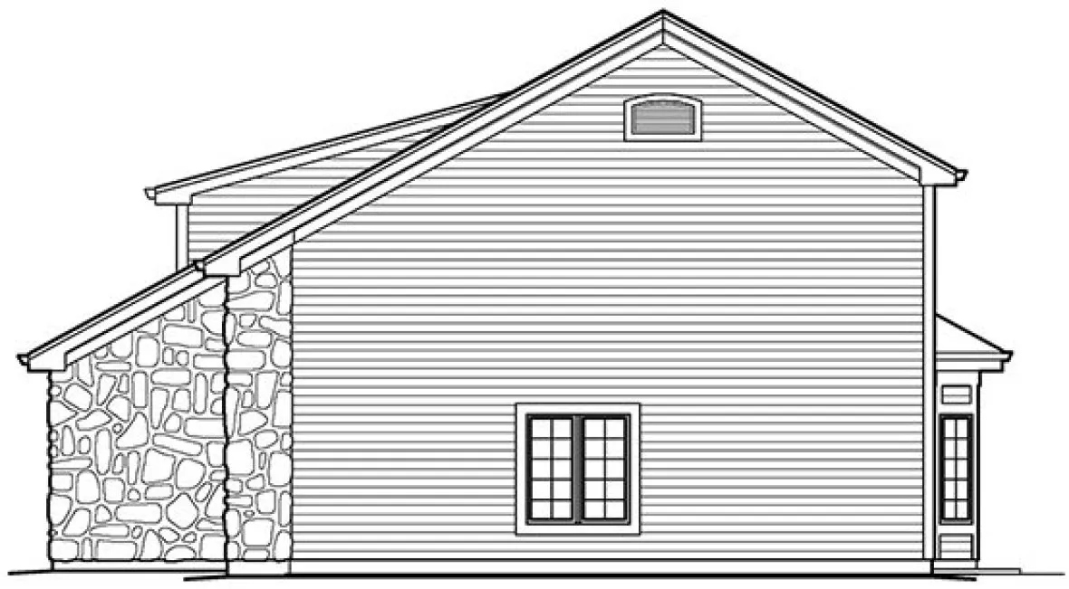 Right Elevation for House Plan #637881