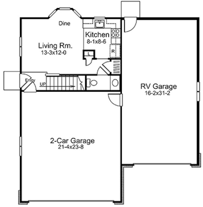 Main Floor Plan for House Plan #637881