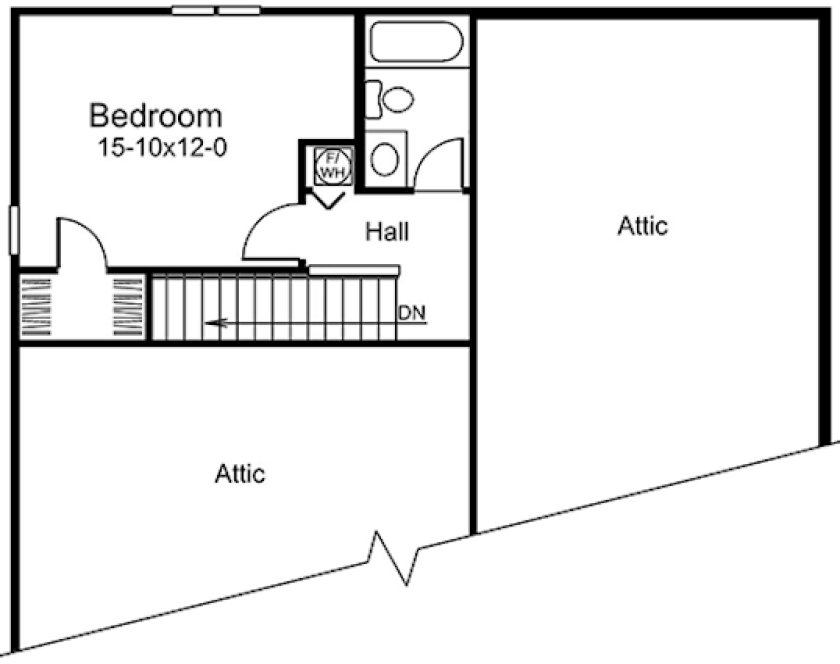 Second Floor Plan for House Plan #637881