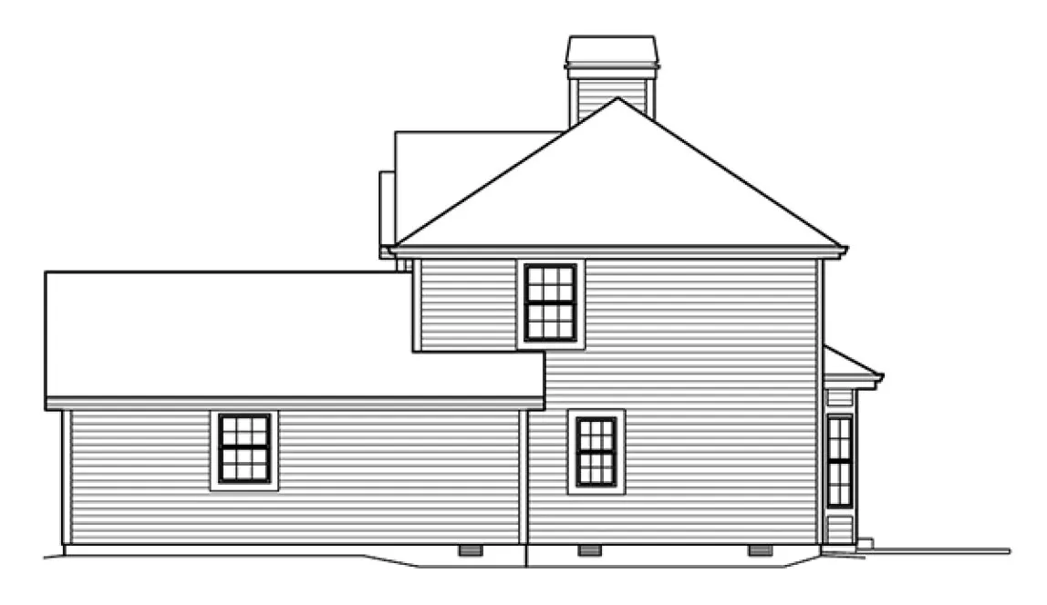 Right Elevation for House Plan #632116