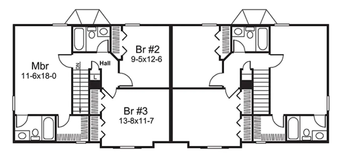 Second Floor Plan for House Plan #632116