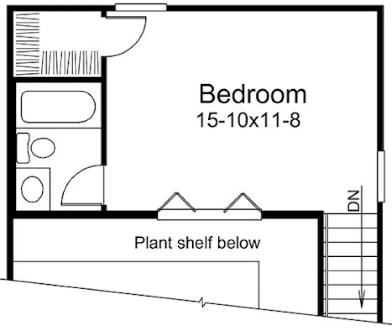 Second Floor Plan for House Plan #635090