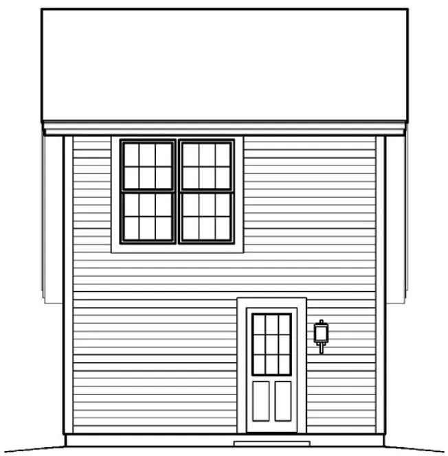 Rear Elevation for House Plan #636960