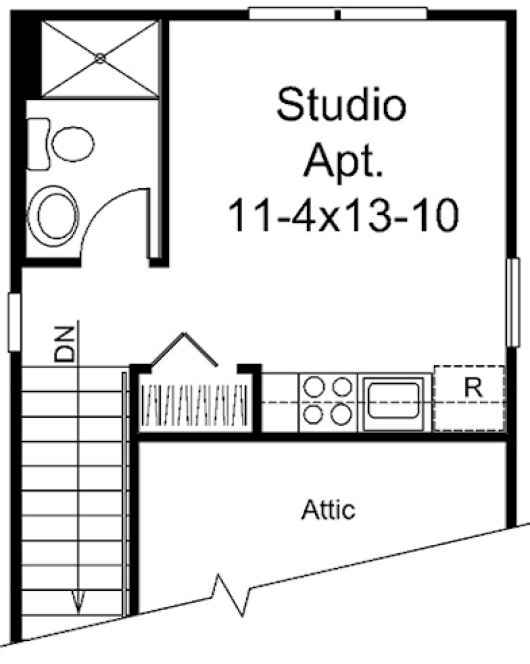 Second Floor Plan for House Plan #636960