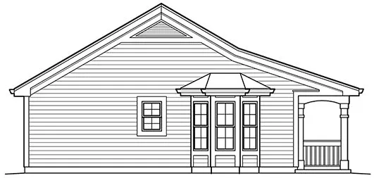 Left Elevation for House Plan #636940