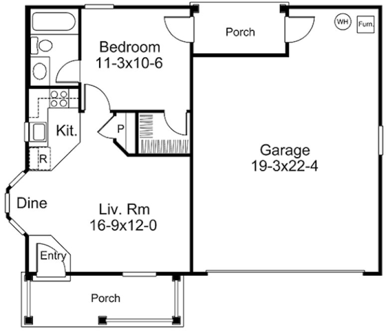 Main Floor Plan for House Plan #636940
