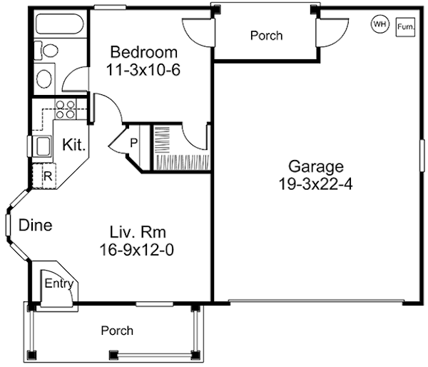 Main Floor Plan for House Plan #636940