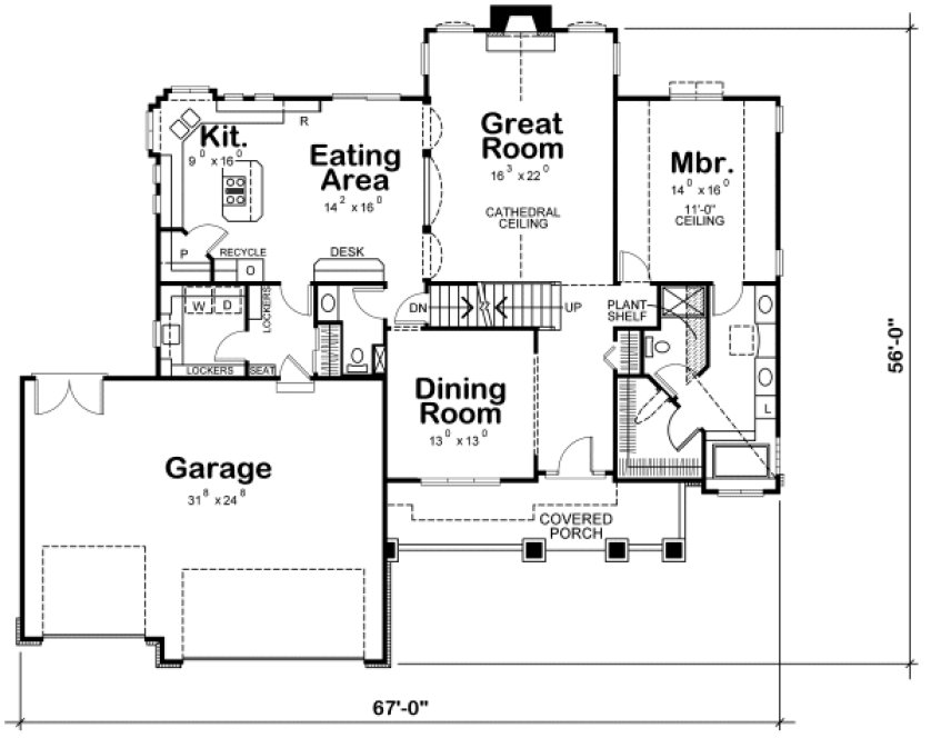 Main Floor Plan for House Plan #151073