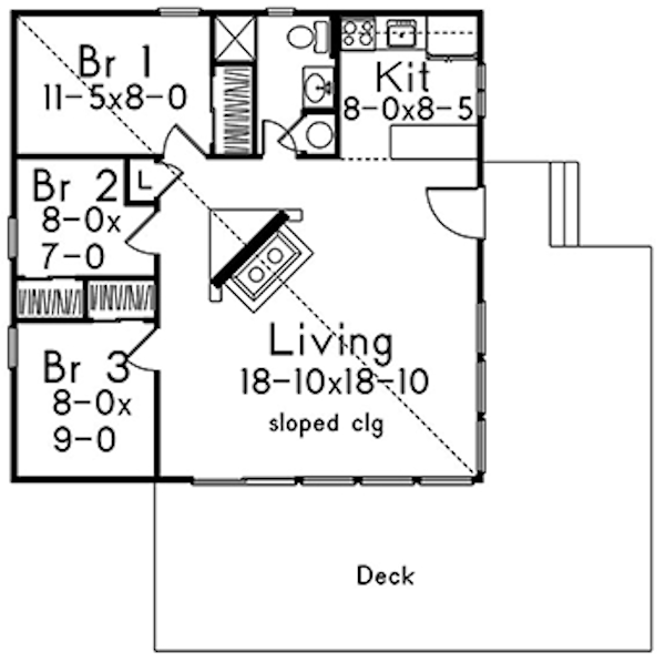 Main Floor Plan for House Plan #634870