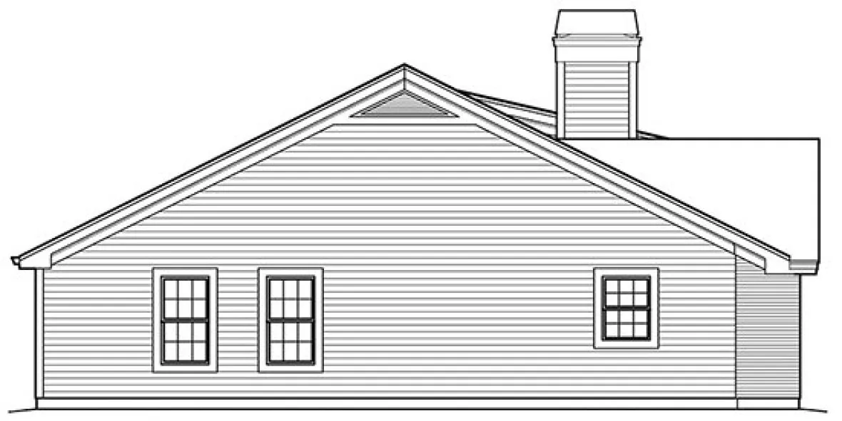 Left Elevation for House Plan #630694