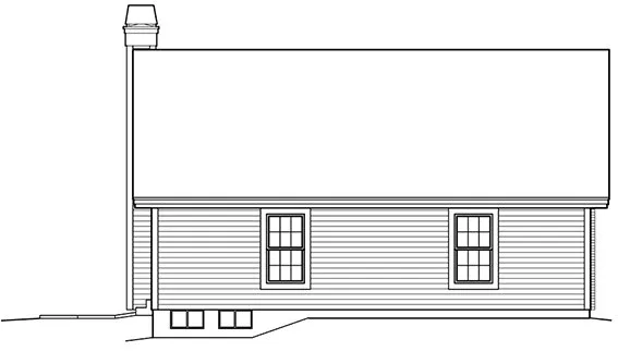 Rear Elevation for House Plan #630694